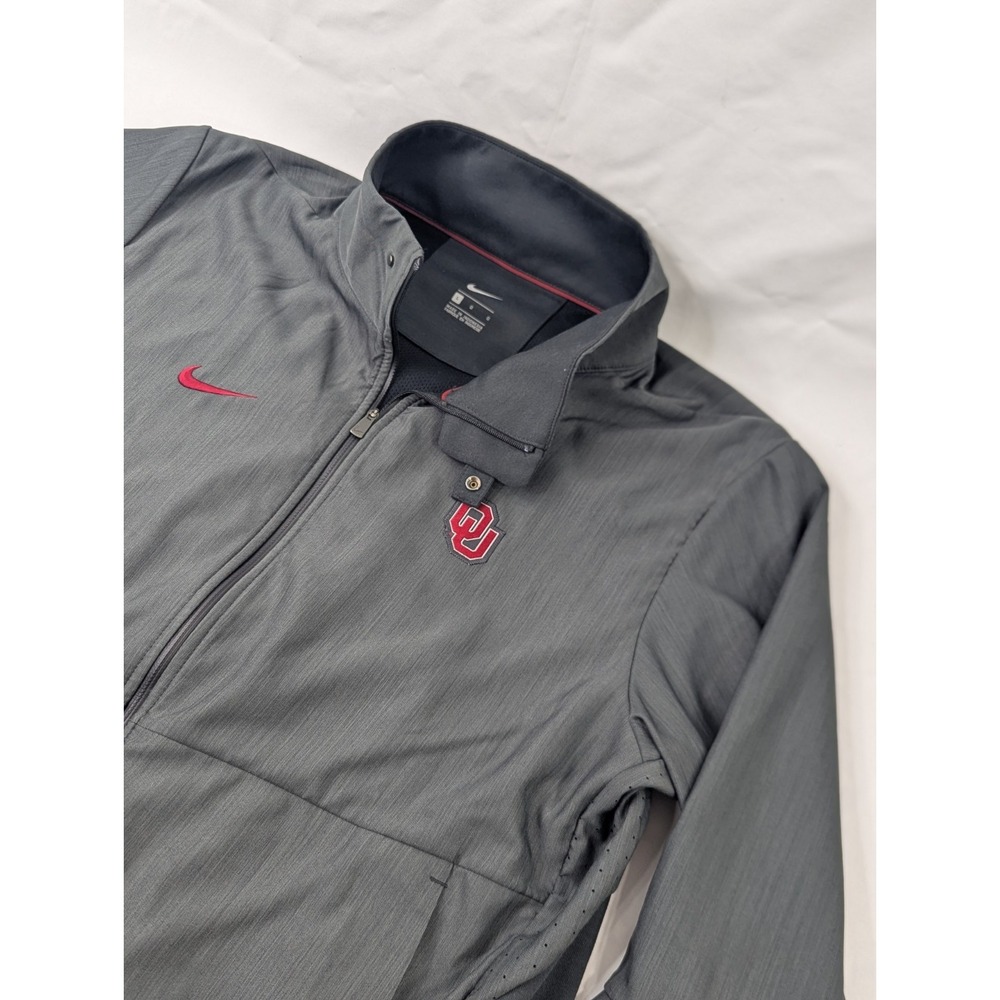 Nike Oklahoma State Embroidered Swoosh Full Zip Warm Up Vented Football Jacket L